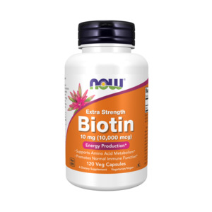Biotin: NOW Foods Biotin 10mg (10,000mcg) Extra Strength