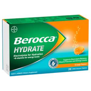 Berocca: Berocca Hydrate Orange Flavour Effervescent Tablets