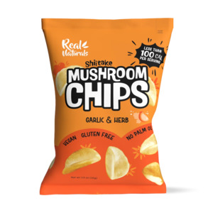 Real Naturals Shiitake Mushroom Chips - Garlic & Herb