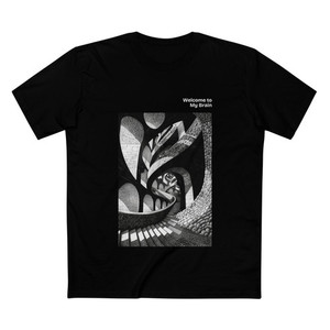 Products: Welcome to My Brain (Maze) Men's Staple Tee Neurodiversity in Education Project