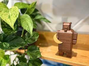 Puzzle Boxes: Japanese Handcrafted Puzzle Box - Moon and Bear