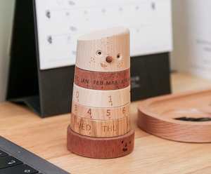 Rotating Calendar Wooden Man