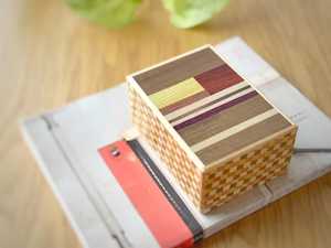 Japanese Handmade Puzzle Box -  4 Sun 18 Steps - Creative Yosegi