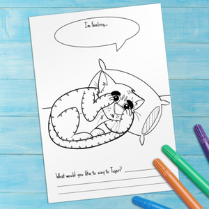 Cards: Tiger’s Printable NVC Kids Colouring Activity
