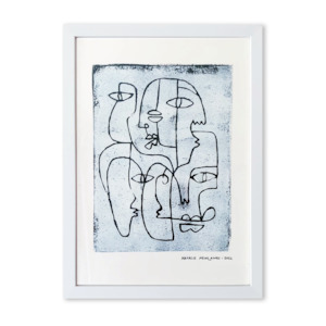 The Dance | Lino Cut | White 1.0