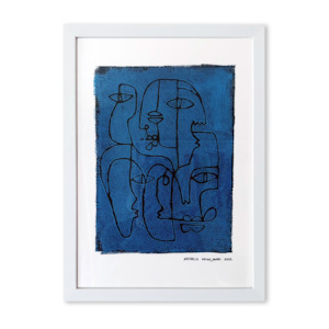 Art: The Dance | Lino Cut | Blue 1.0