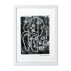 Art: The Dance | Lino Cut | Black