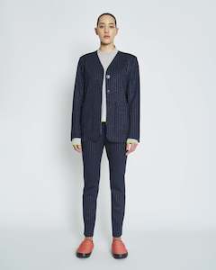 Stella Blazer | Navy with Blue pinstripe