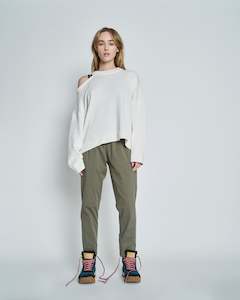 Drop Shoulder Sweater | White