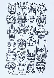 Art: MASKS - Limited Edition A3 Art Print