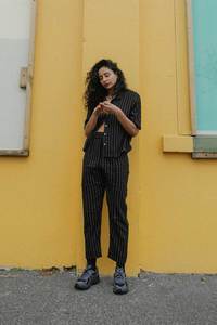 Excellent Trouser - Black Stripe