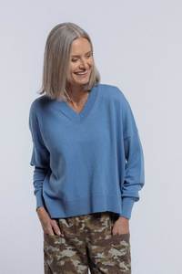 Griddy Sweater - Zaffer Blue