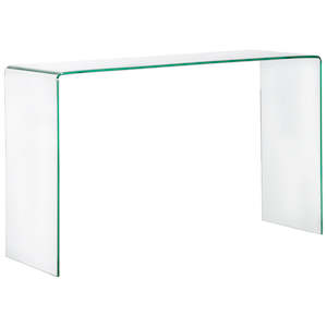 Living: Cali U Shape Glass Hall Table