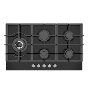Gas Hob: Midea Black Glass Gas Cooktop