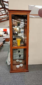 Living: Felton Display Cabinet Rustic Solid Wooden