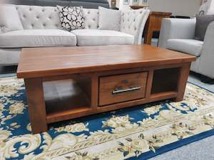 Living: Woodgate Coffee Table Solid Pine Wood Rough Sawn and Rustic