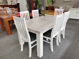 Dining: Ashlee 7PCS Dining Suite 1.8m Table with 6 Chairs
