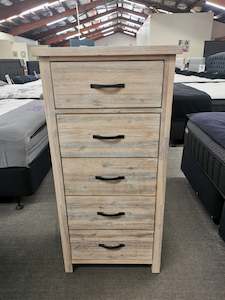 Ballman Slimboy Solid Pine Wood White Washed and Rustic
