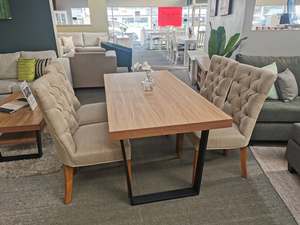 Bright 5PCS Dining Suite 1.6m Table with 6 x Epsom Chairs