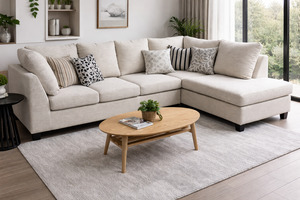 Sofas: NZ Made 3 Seater with Chaise Lounge Suite - Hermana