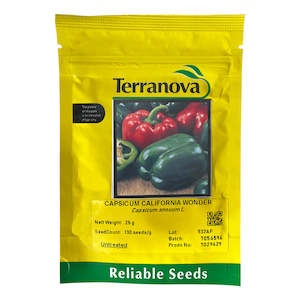 Vege Seeds: Capsicum - California Wonder