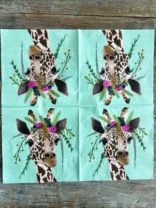 Sale Items: Napkin-Giraffe floral crown