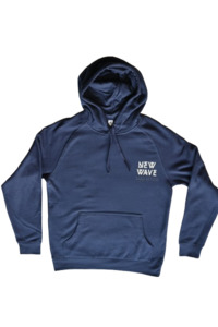 Products: New Wave Retro Print Hoodie Light Navy - Adult