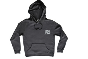 Products: New Wave Retro Print Hoodie Coal - Adult