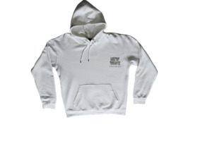 Products: New Wave Retro Print Hoodie White - Adult