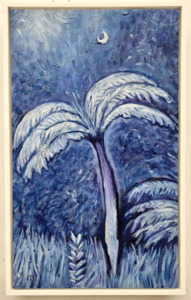Products: Blue mamaku ( black tree fern) – painting
