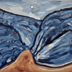 Products: Blue cliffs and full moon