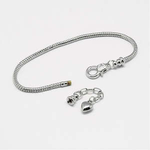 Pandora Style Bracelet - Platinum - 19.5cm