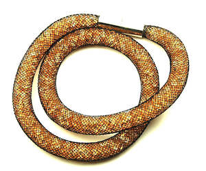 Mesh Cord with Glass Crystals Necklace - 8.5mm - 41cm