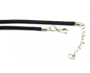 Faux Suede Cord Necklace - Flat - 2.5mm - 45cm