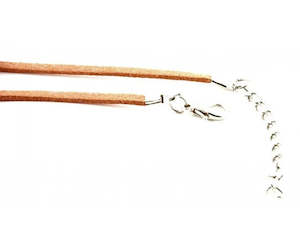 Faux Suede Cord with Imitation Leather Back - 2mm - 49cm