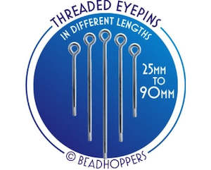 Beadhopper - Interchangeable Threaded Eyepin - 10 pieces - Silver