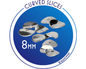 Beadhopper: Beadhopper - Interchangeable Stackable Curved Slices - 10 pieces - Silver