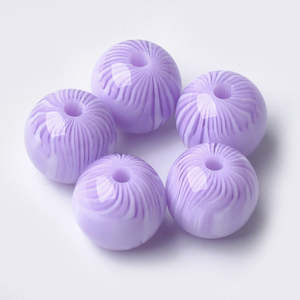 Acrylic And Resin: Resin - Round- 12mm - 10 pieces - Lilac