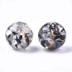 Resin - Round - Imiation Amber - 22mm - 2 pieces