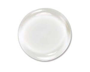Cabochon: Cabochon - Glass - Round - 1 piece - Clear
