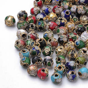 Cloisonne: Cloisonne - Round - 6mm - 20 pieces