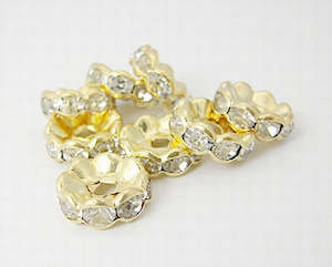 Crystals: Rondelles with Rhinestones - 7mm - 20 pieces