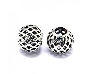 Metal - Round (European Style) - 10mm - 10 pieces - Antique Silver