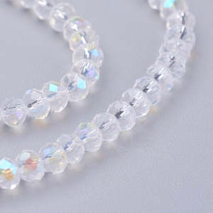 Glass: Glass - Abacus (Faceted) - 3mm x 2mm - 30cm