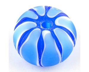 Lampwork: Lampwork - Pumpkin Bead - 23mm - 1 piece