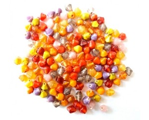 Mixes: Glass - Spacer - Bicones - 5mm - 30 grams