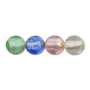 Mixes: Lampwork - Silver-Foil - 12mm - Mix