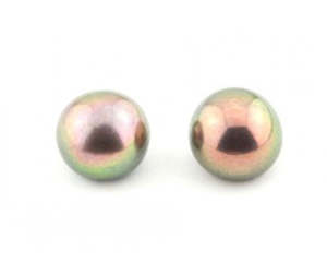 Freshwater - Button - Half-drilled - 6mm - 2 pieces