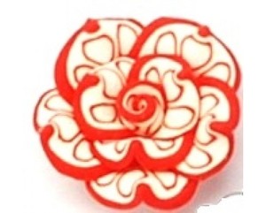 Polymer Clay: Polymer Clay - Large Flower - 25mm x 15mm - 1 piece