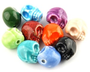 Porcelain - Skulls - 13mm